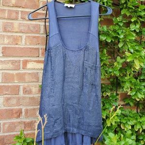 MLV blue sequin pocket tank top S